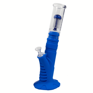 Shop Glass Perc Top Silicone Bong - Blue in australian