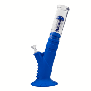 Shop Glass Perc Top Silicone Bong - Blue in australian