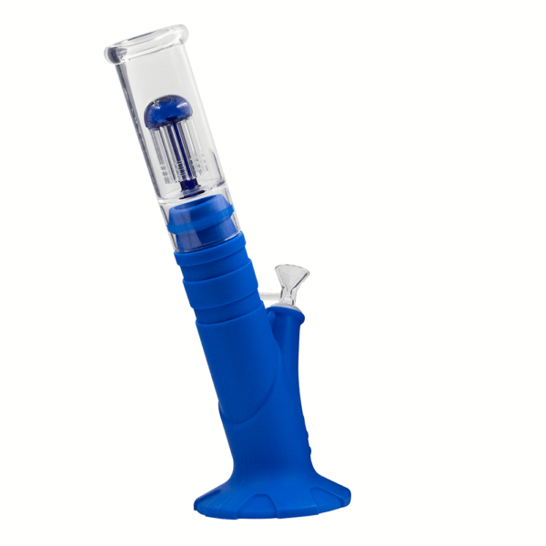 Shop Glass Perc Top Silicone Bong - Blue in australian