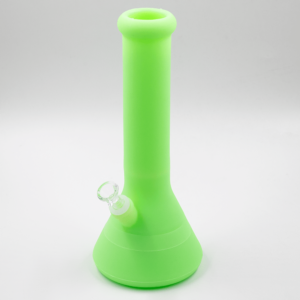 Shop Tall Beaker Glow Silicone Bong - Green in australian