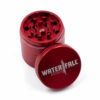 Shop Four-Part Aluminium Grinder with Removable Screen - Gloss Red (43mm) in australian