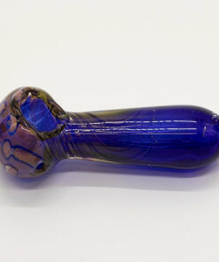 Shop GLASS PIPE-BLUE W/PINK DOTS BOWL #16 in australian