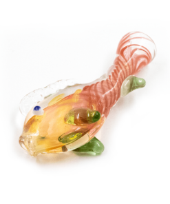 Shop GLASS PIPE- ORANGE FISH W/DORSAL FIN #32 in australian