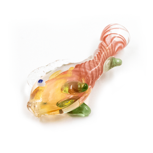 Shop GLASS PIPE- ORANGE FISH W/DORSAL FIN #32 in australian