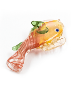 Shop GLASS PIPE- ORANGE FISH W/DORSAL FIN #32 in australian