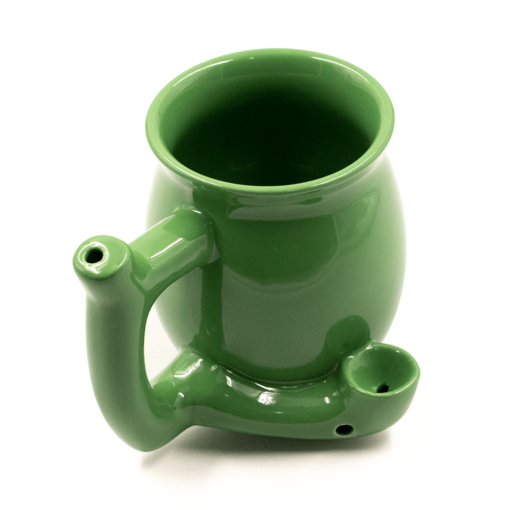 Shop Coffee Mug Green Ceramic Pipe in australian