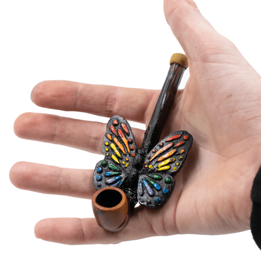 Shop PIPE - RAINBOW BUTTERFLY HAND CRAFTED 12cm in australian