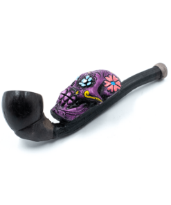 Shop PIPE - SUGAR SKULL LILAC HAND CRAFTED 12cm in australian