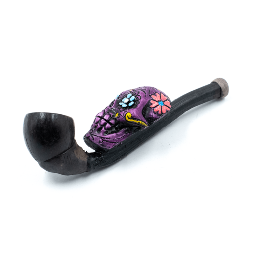 Shop PIPE - SUGAR SKULL LILAC HAND CRAFTED 12cm in australian