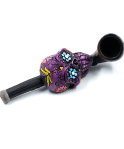 Shop PIPE - SUGAR SKULL LILAC HAND CRAFTED 12cm in australian