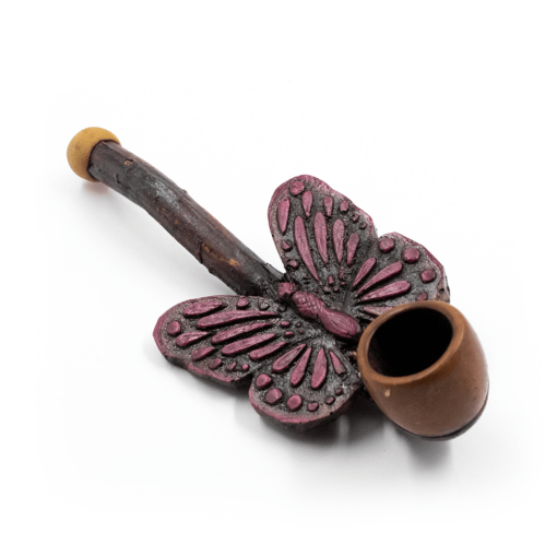 Shop PIPE - BUTTERFLY PRUPLE HAND CRAFTED 12cm in australian