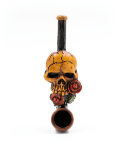 Shop PIPE - ROSE SKULL HAND CRAFTED 12cm in australian