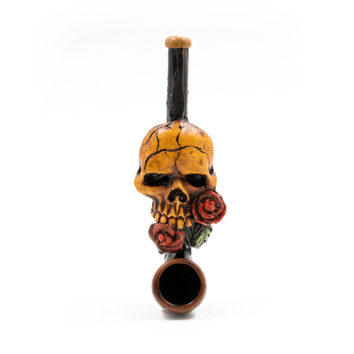 Shop PIPE - ROSE SKULL HAND CRAFTED 12cm in australian