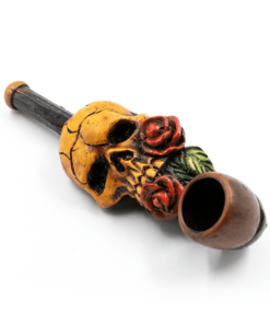 Shop PIPE - ROSE SKULL HAND CRAFTED 12cm in australian