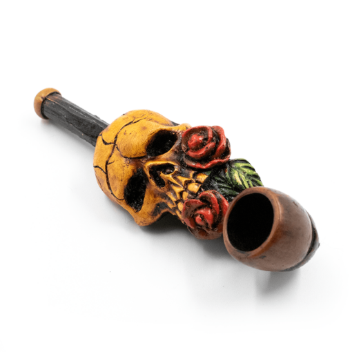 Shop PIPE - ROSE SKULL HAND CRAFTED 12cm in australian