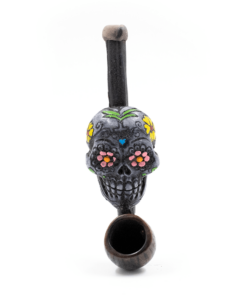 Shop PIPE - SUGAR SKULL GREY HAND CRAFTED 12cm in australian