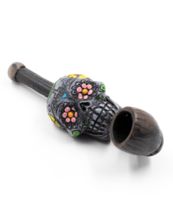 Shop PIPE - SUGAR SKULL GREY HAND CRAFTED 12cm in australian