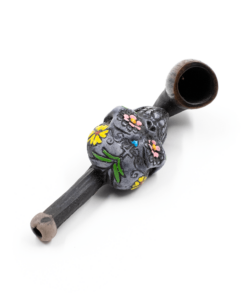 Shop PIPE - SUGAR SKULL GREY HAND CRAFTED 12cm in australian