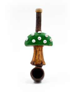 Shop PIPE - GREEN SHROOM HAND CRAFTED 12cm in australian