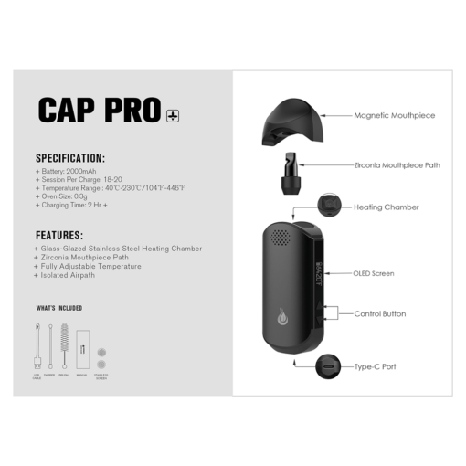 Shop Flowermate CAP PRO Vaporizer - Black in australian