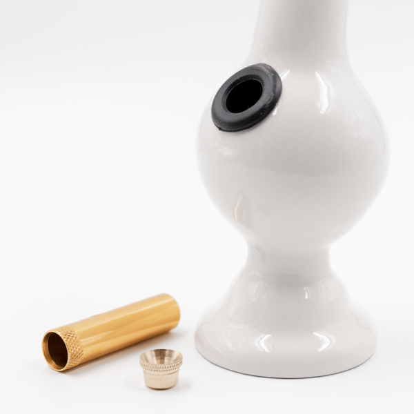 Shop Elbow Bubble Ceramic Bong - White in australian