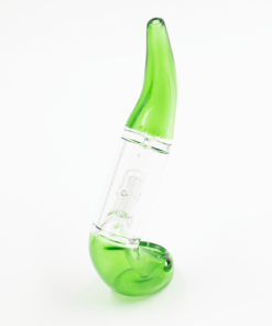 Shop PIPE - GLASS SHERLOCK PERCOLATOR LIME GREEN CLEAR MID SECTION in australian