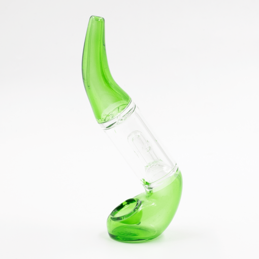 Shop PIPE - GLASS SHERLOCK PERCOLATOR LIME GREEN CLEAR MID SECTION in australian