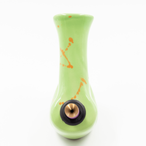 Shop Walking Man Ceramic Bong - Green (Orange Splatter) in australian