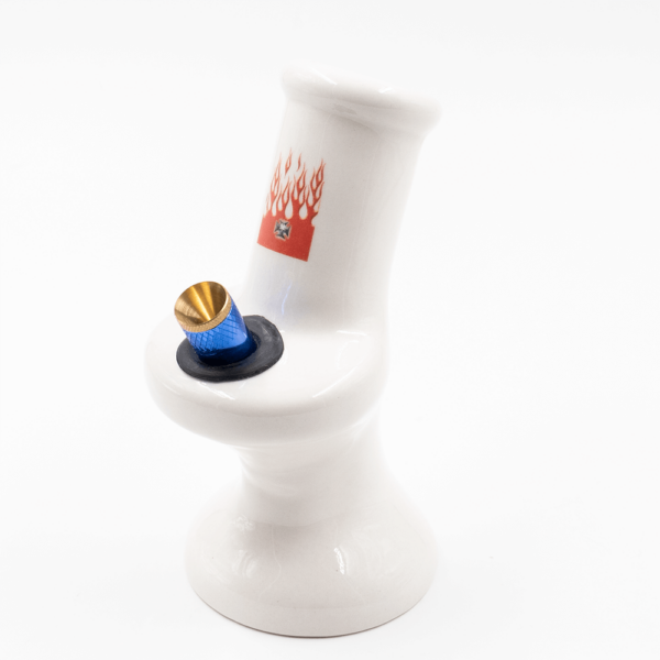 Shop Red Flames Small Grip Ceramic Bong in australian