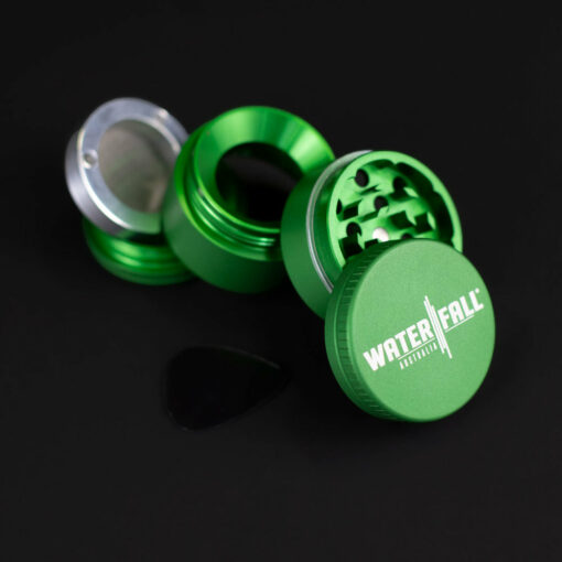 Shop Four-Part Aluminium Grinder with Removable Screen - Matte Green (43mm) in australian