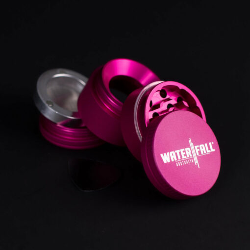 Shop Four-Part Aluminium Grinder with Removable Screen - Matte Pink (43mm) in australian