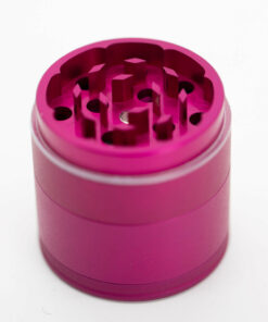 Shop Four-Part Aluminium Grinder with Removable Screen - Matte Pink (43mm) in australian