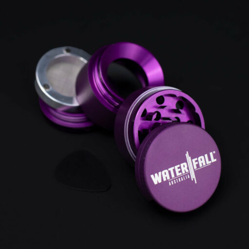 Shop Four-Part Aluminium Grinder with Removable Screen - Matte Dark Purple (43mm) in australian