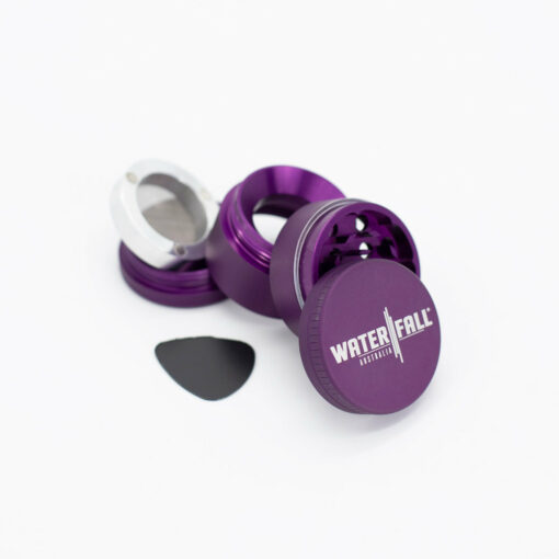 Shop Four-Part Aluminium Grinder with Removable Screen - Matte Dark Purple (43mm) in australian