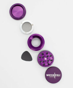 Shop Four-Part Aluminium Grinder with Removable Screen - Matte Dark Purple (43mm) in australian