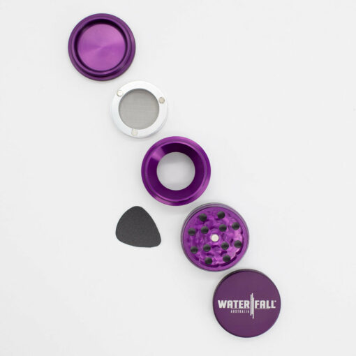 Shop Four-Part Aluminium Grinder with Removable Screen - Matte Dark Purple (43mm) in australian