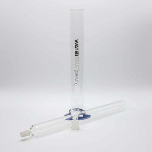 Shop WATERFALL GRAVITY GLASS PIPE 53CM BLUE BASE in australian