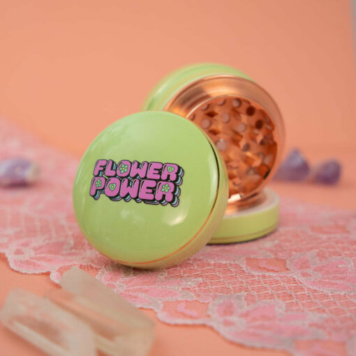 Shop Flower Power Ceramic Grinder - Green in australian