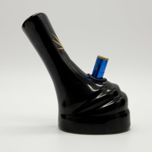 Shop Molten Ceramic Bong - Black (Gold Leaf) in australian