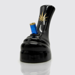 Shop Molten Ceramic Bong - Black (Gold Leaf) in australian