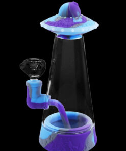 Shop Cloud 8 Flying Saucer Silicone & Glass Water Pipe in australian