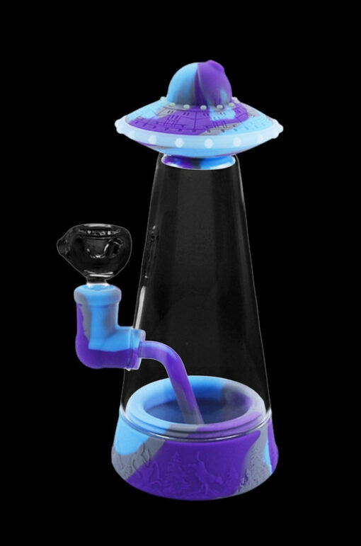 Shop Cloud 8 Flying Saucer Silicone & Glass Water Pipe in australian