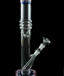 Shop Thick Groovy Glass Straight Bong with Ice Pinch in australian