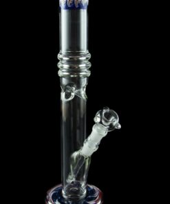 Shop Thick Groovy Glass Straight Bong with Ice Pinch in australian