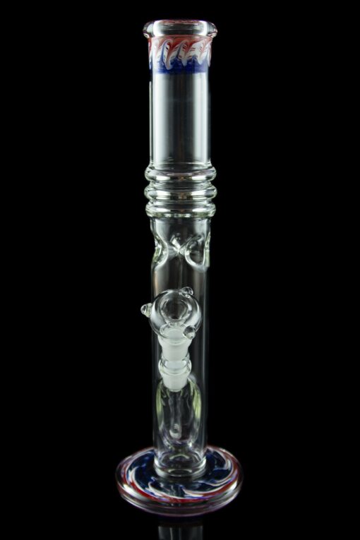 Shop Thick Groovy Glass Straight Bong with Ice Pinch in australian