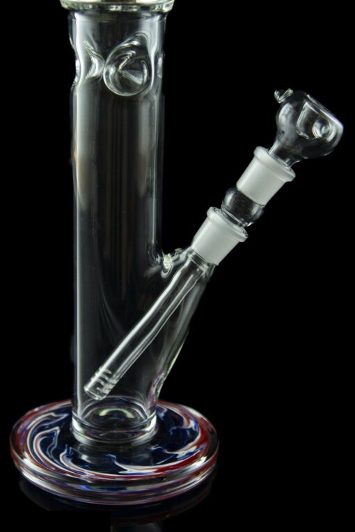 Shop Thick Groovy Glass Straight Bong with Ice Pinch in australian