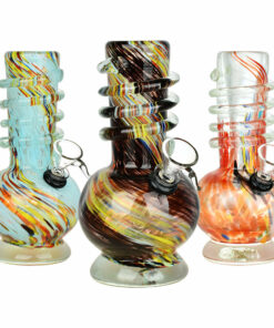 Shop Out Of The Void 6.5" Soft Glass Spiral Frit Water Pipe | Colorful & Smooth Hits in australian