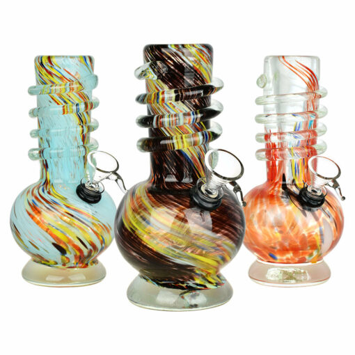 Shop Out Of The Void 6.5" Soft Glass Spiral Frit Water Pipe | Colorful & Smooth Hits in australian