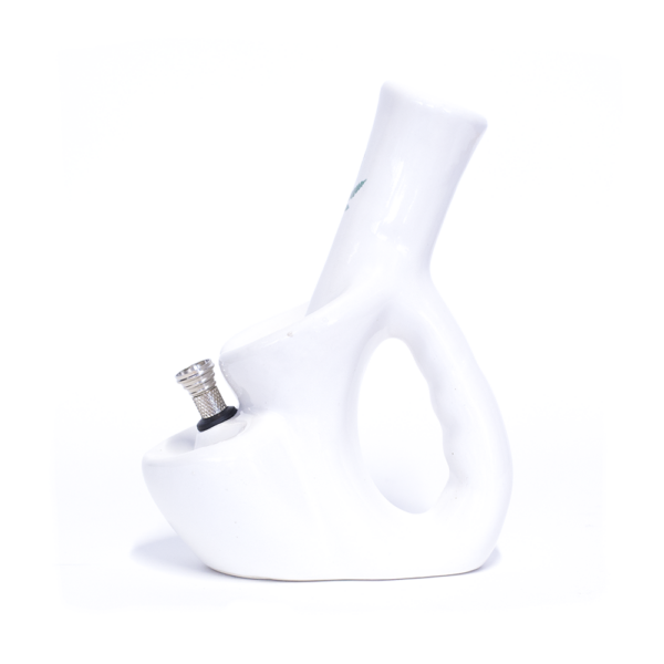 Shop Handle Ceramic Bong - White in australian