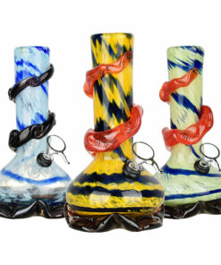 Shop Resplendent Swirl 8.25" Soft Glass Water Pipe - Durable & Stylish in australian